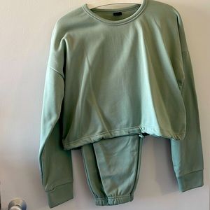 Sage green jogger set